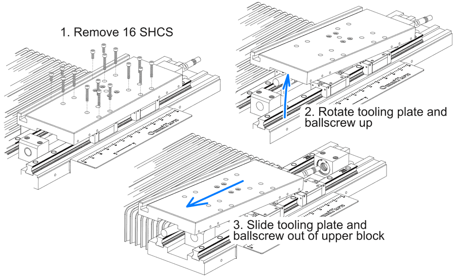 Image of X-axis Ballscrew Removal