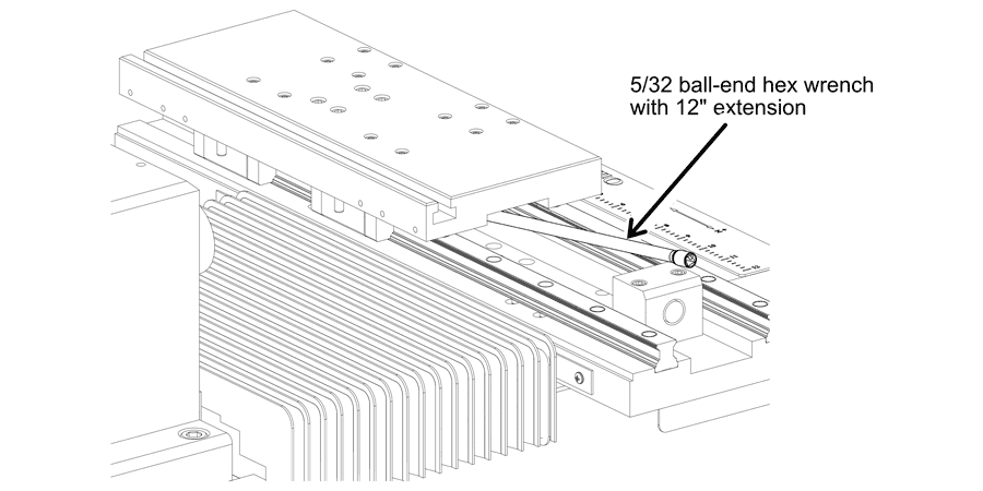 Image of How to Tighten X-axis Ballscrew Nut Screws