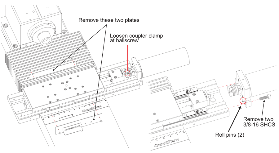 Image of X Servo Motor Removal