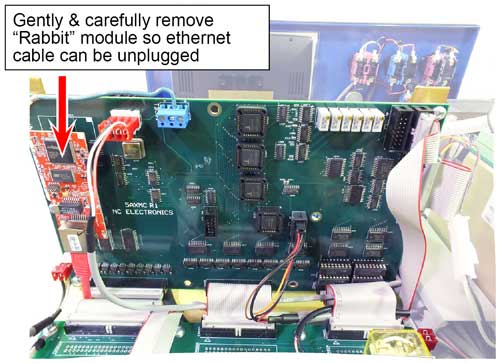 Image of Ethernet Rabbit Module in Place