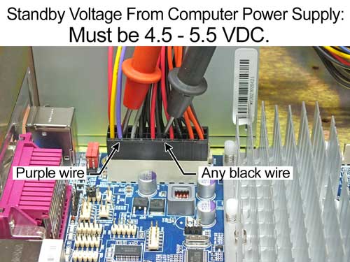 Image of checking power supply standby voltage