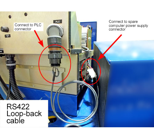 Image of RS422 loop-back connector