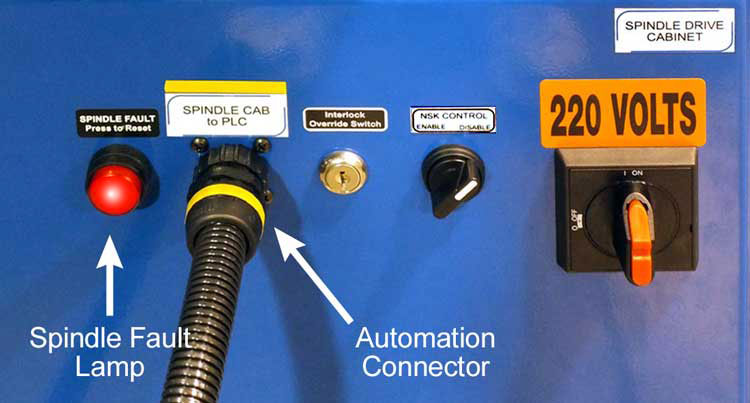Image of OmniTurn Spindle Fault Lamp and Automation Connector