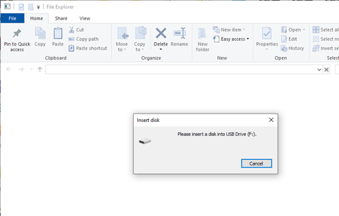 Image of Insert Disk dialog box
