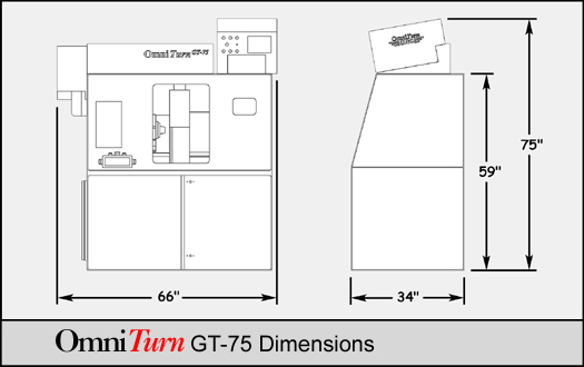 OmniTurn GT-75 Dimensions